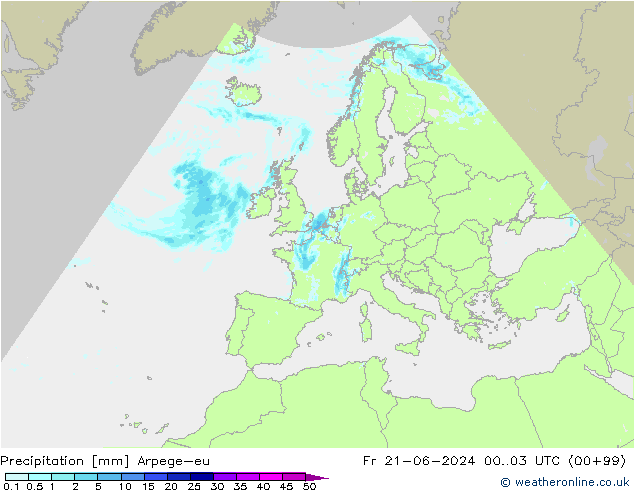 Precipitation Arpege-eu Fr 21.06.2024 03 UTC
