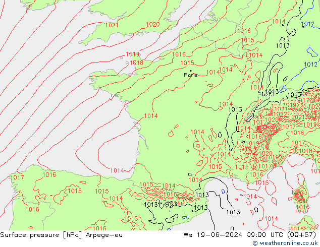      Arpege-eu  19.06.2024 09 UTC