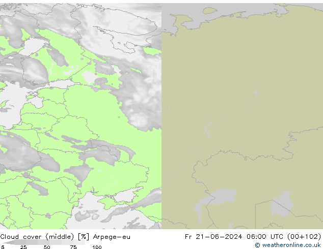 nuvens (médio) Arpege-eu Sex 21.06.2024 06 UTC