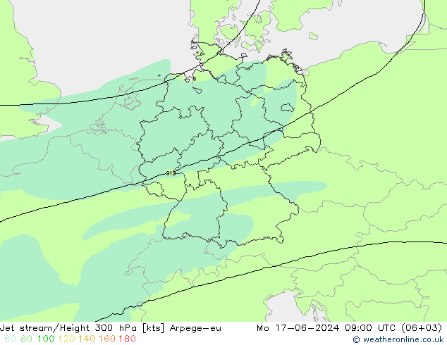 Polarjet Arpege-eu Mo 17.06.2024 09 UTC