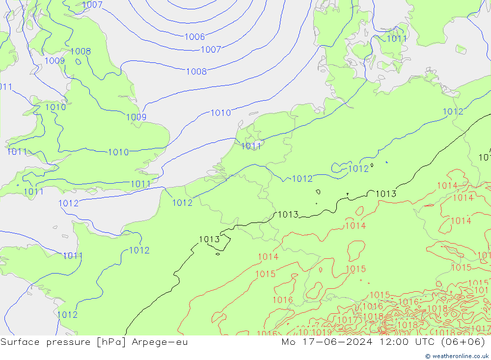 Luchtdruk (Grond) Arpege-eu ma 17.06.2024 12 UTC