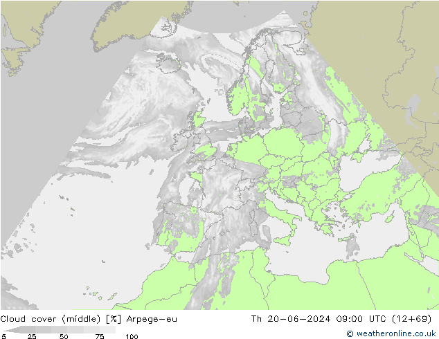 nuvens (médio) Arpege-eu Qui 20.06.2024 09 UTC