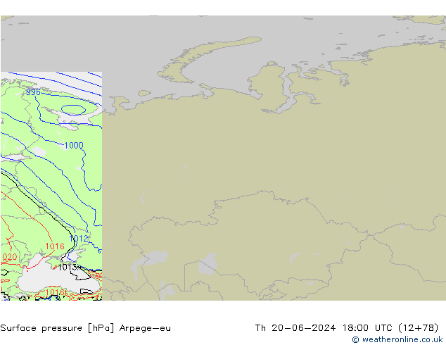 Yer basıncı Arpege-eu Per 20.06.2024 18 UTC