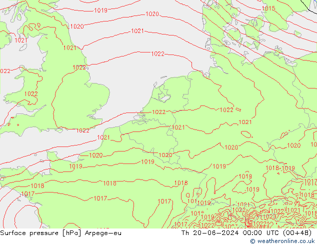 Yer basıncı Arpege-eu Per 20.06.2024 00 UTC