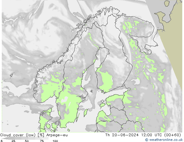Bulutlar (düşük) Arpege-eu Per 20.06.2024 12 UTC