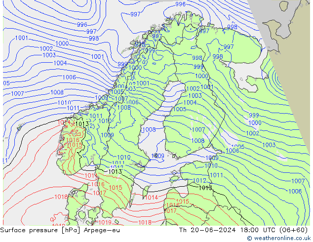 Bodendruck Arpege-eu Do 20.06.2024 18 UTC