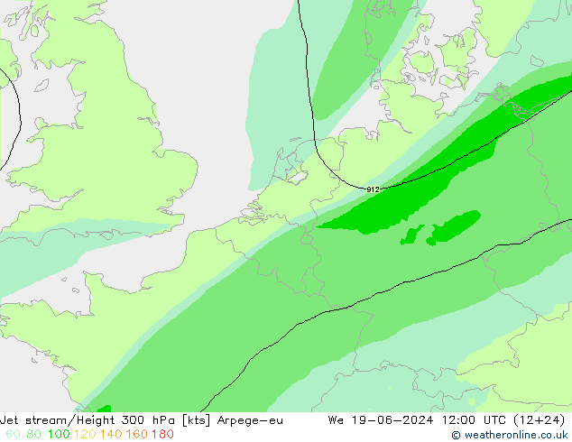 高速氣流 Arpege-eu 星期三 19.06.2024 12 UTC