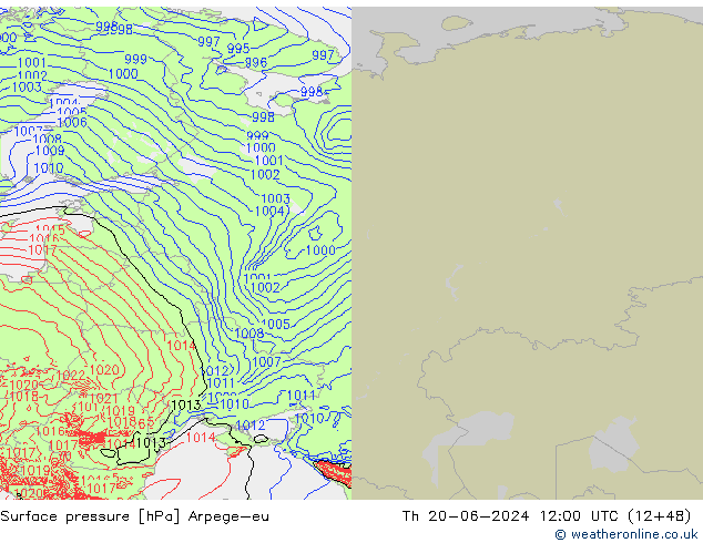 ciśnienie Arpege-eu czw. 20.06.2024 12 UTC