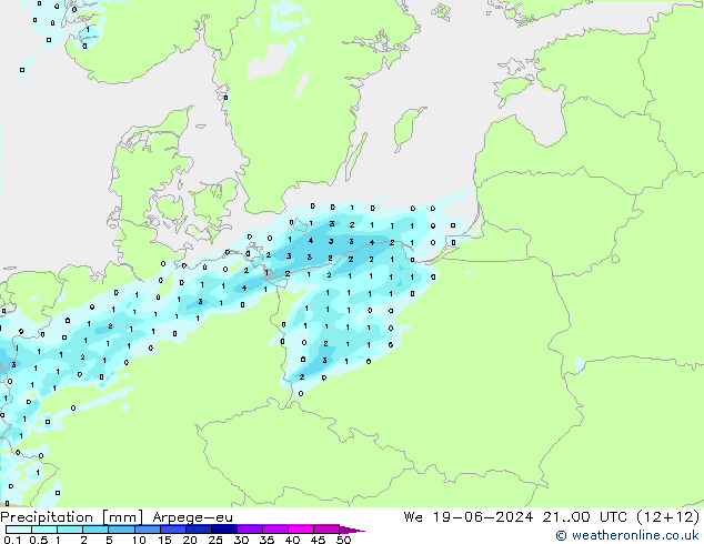 Yağış Arpege-eu Çar 19.06.2024 00 UTC