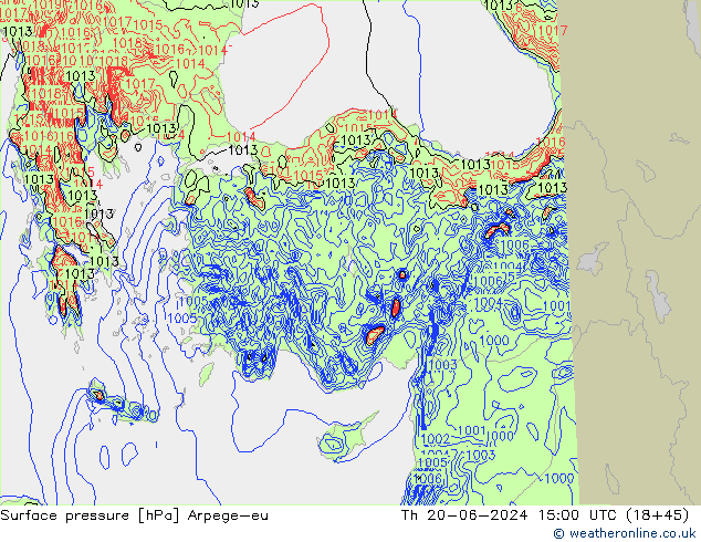 Yer basıncı Arpege-eu Per 20.06.2024 15 UTC