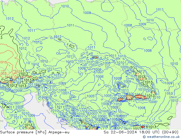 pressão do solo Arpege-eu Sáb 22.06.2024 18 UTC