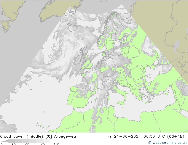 облака (средний) Arpege-eu пт 21.06.2024 00 UTC