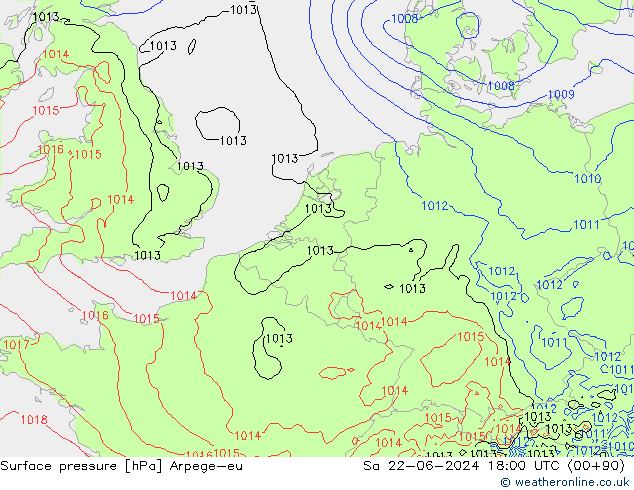 ciśnienie Arpege-eu so. 22.06.2024 18 UTC