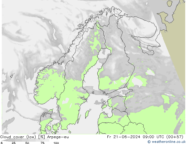 Wolken (tief) Arpege-eu Fr 21.06.2024 09 UTC