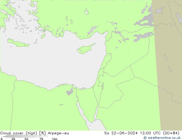 облака (средний) Arpege-eu сб 22.06.2024 12 UTC