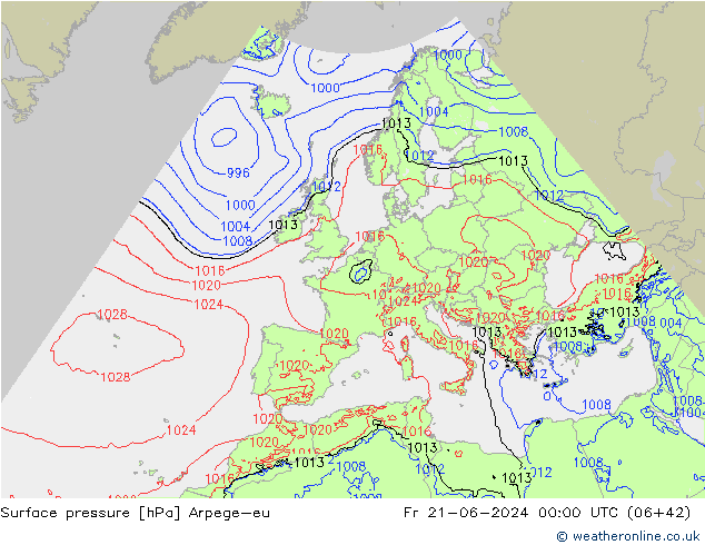 ciśnienie Arpege-eu pt. 21.06.2024 00 UTC