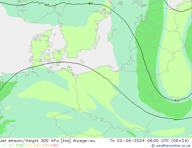 Prąd strumieniowy Arpege-eu czw. 20.06.2024 06 UTC