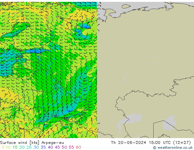 Bodenwind Arpege-eu Do 20.06.2024 15 UTC