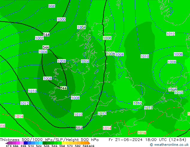 Thck 500-1000hPa Arpege-eu Fr 21.06.2024 18 UTC