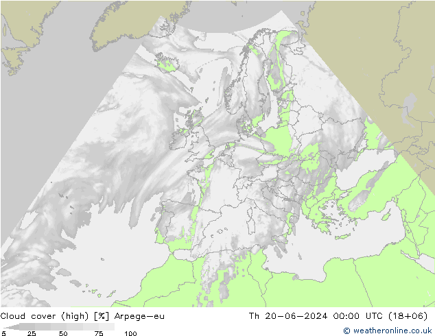 Wolken (hohe) Arpege-eu Do 20.06.2024 00 UTC