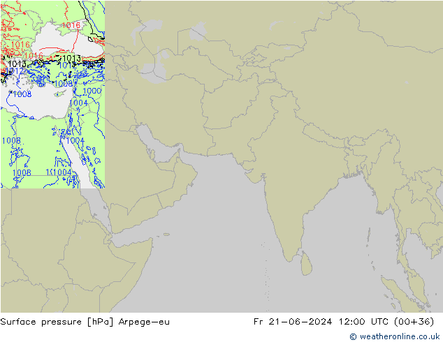 pression de l'air Arpege-eu ven 21.06.2024 12 UTC