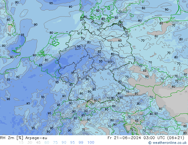 RH 2m Arpege-eu pt. 21.06.2024 03 UTC