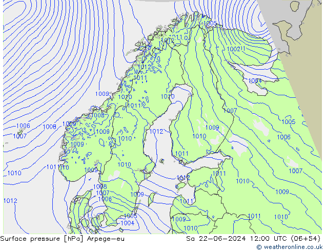 ciśnienie Arpege-eu so. 22.06.2024 12 UTC