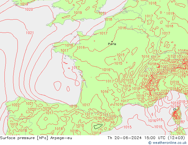 Bodendruck Arpege-eu Do 20.06.2024 15 UTC