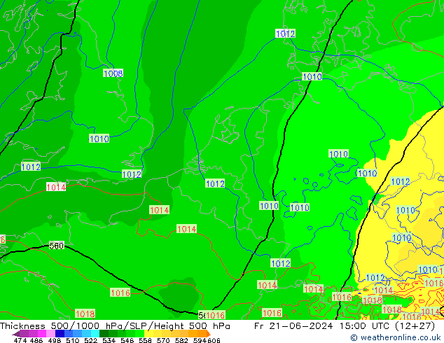 Thck 500-1000hPa Arpege-eu Fr 21.06.2024 15 UTC