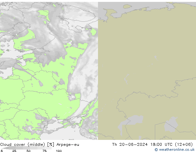 Bewolking (Middelb.) Arpege-eu do 20.06.2024 18 UTC
