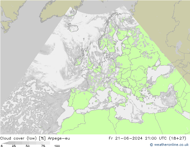Nubi basse Arpege-eu ven 21.06.2024 21 UTC