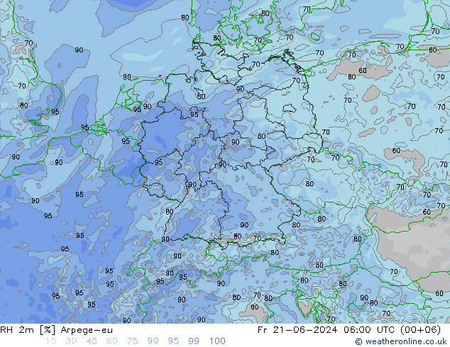 RH 2m Arpege-eu pt. 21.06.2024 06 UTC