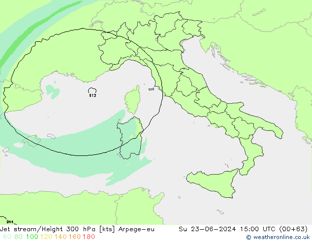 Jet Akımları Arpege-eu Paz 23.06.2024 15 UTC