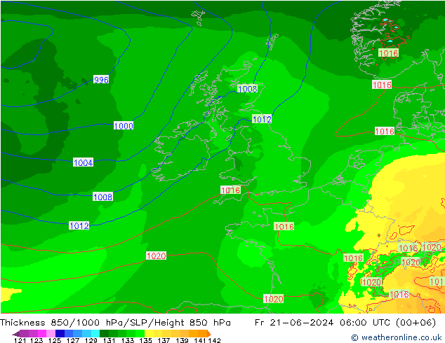 Thck 850-1000 hPa Arpege-eu ven 21.06.2024 06 UTC