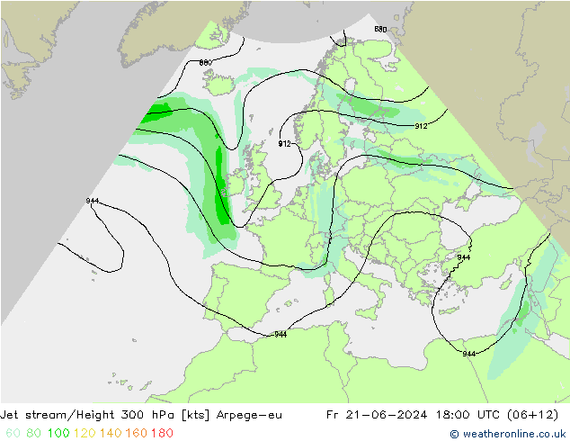 高速氣流 Arpege-eu 星期五 21.06.2024 18 UTC
