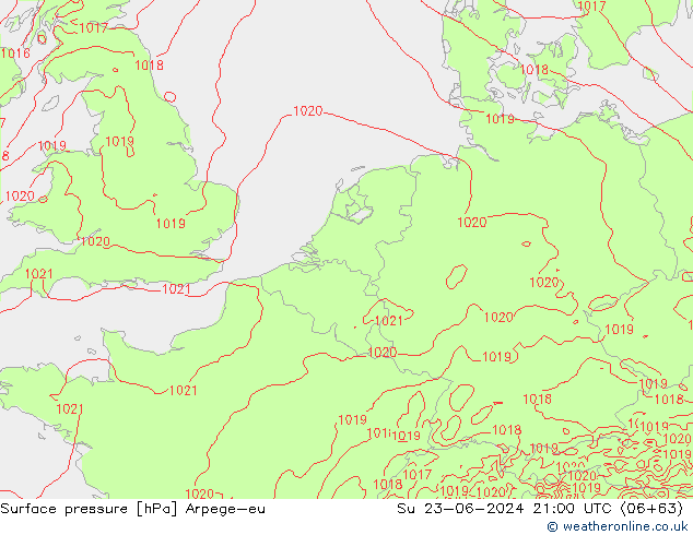 ciśnienie Arpege-eu nie. 23.06.2024 21 UTC