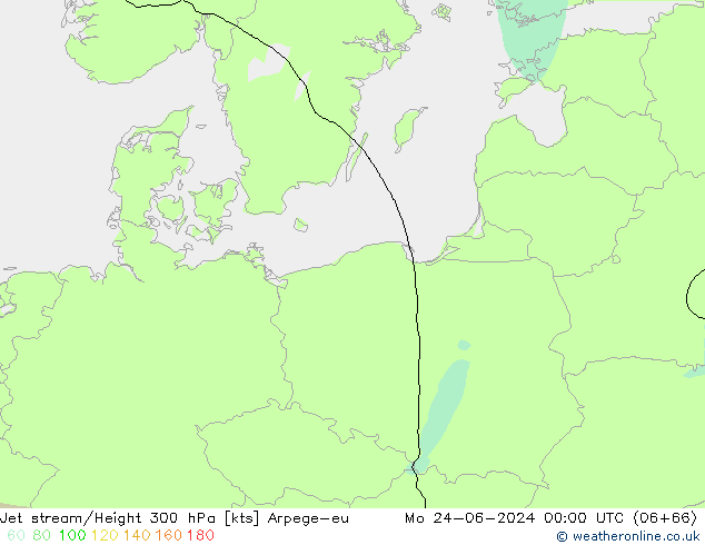 Corriente en chorro Arpege-eu lun 24.06.2024 00 UTC