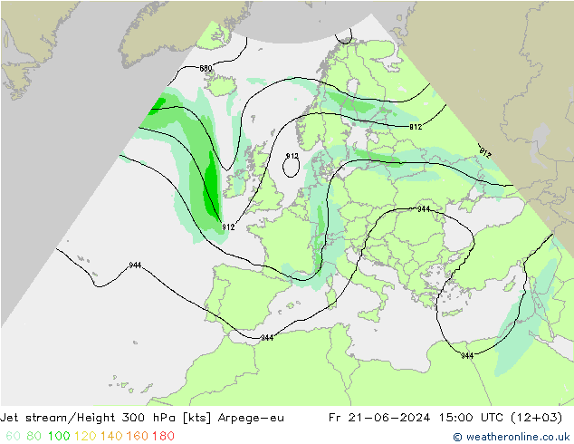 Jet stream Arpege-eu Sex 21.06.2024 15 UTC