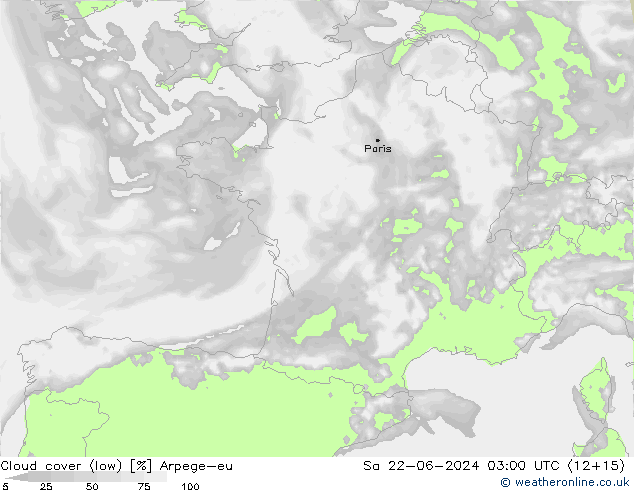 облака (низкий) Arpege-eu сб 22.06.2024 03 UTC