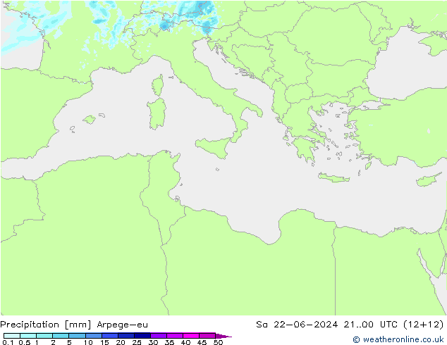 Yağış Arpege-eu Cts 22.06.2024 00 UTC