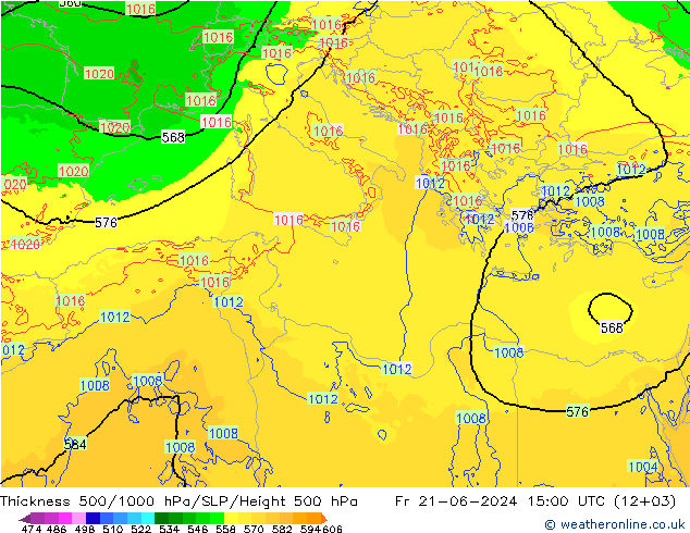 Thck 500-1000hPa Arpege-eu Fr 21.06.2024 15 UTC