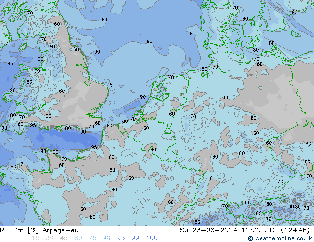 RH 2m Arpege-eu nie. 23.06.2024 12 UTC