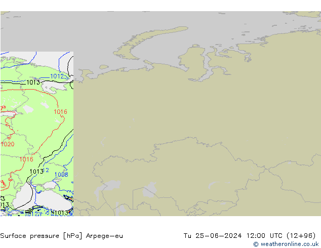 pression de l'air Arpege-eu mar 25.06.2024 12 UTC