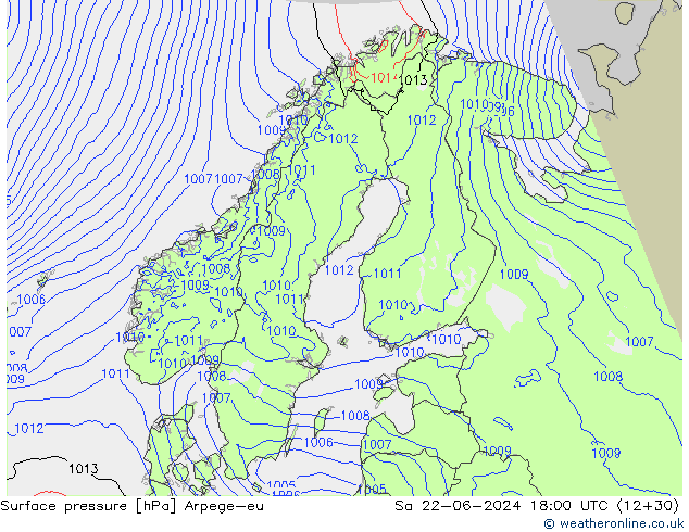 pression de l'air Arpege-eu sam 22.06.2024 18 UTC