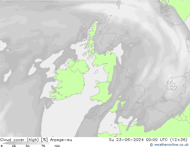 nuvens (high) Arpege-eu Dom 23.06.2024 00 UTC