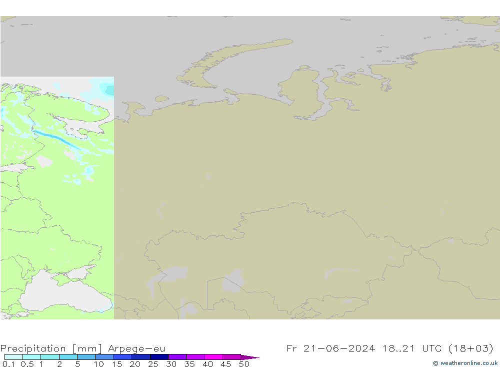 Precipitation Arpege-eu Fr 21.06.2024 21 UTC