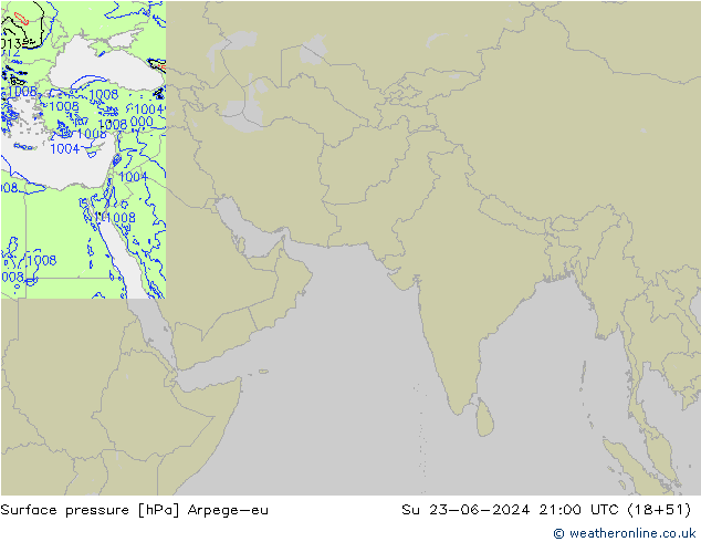 pression de l'air Arpege-eu dim 23.06.2024 21 UTC