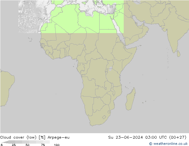 nízká oblaka Arpege-eu Ne 23.06.2024 03 UTC