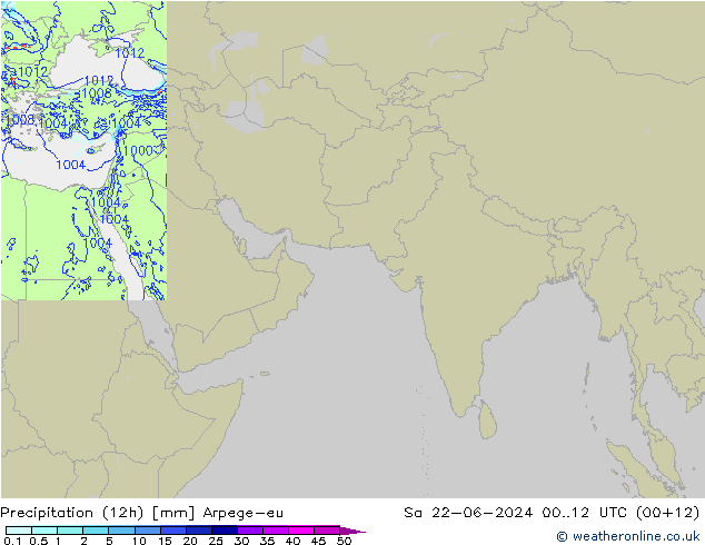 Nied. akkumuliert (12Std) Arpege-eu Sa 22.06.2024 12 UTC