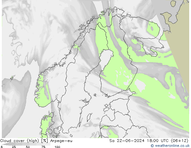 vysoký oblak Arpege-eu So 22.06.2024 18 UTC